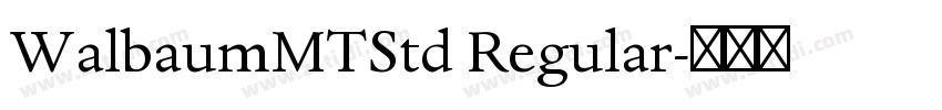 WalbaumMTStd Regular字体转换